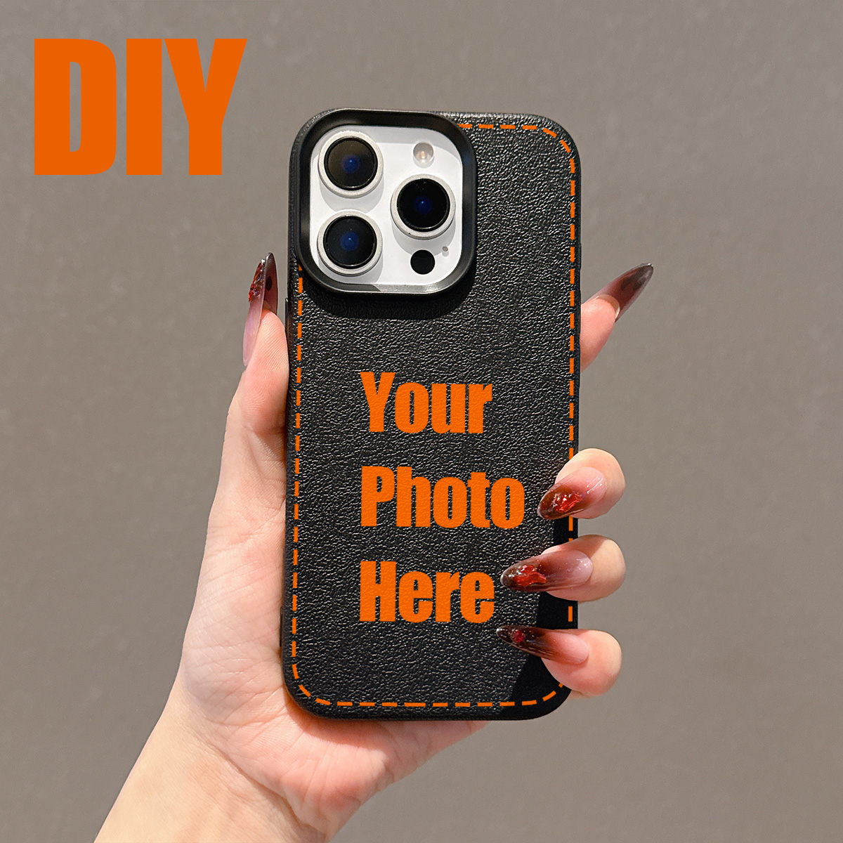 Vivo Y28 - DIY Mode Maßgefertigte Handyhülle mit Litschi-Ledermuster