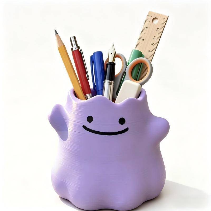 Case With Pencil Holder - Pokemon Ditto Stifthalter Kreative Aufbewahrungsbox Schreibtischdekoration