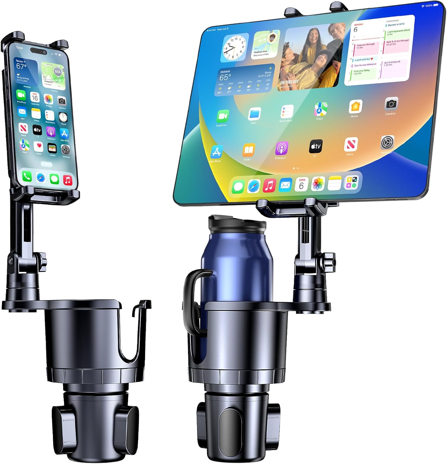 Tablet Accessories Must Have - Getränkehalter mit Telefon- und Tablet-Halterung, 2-in-1