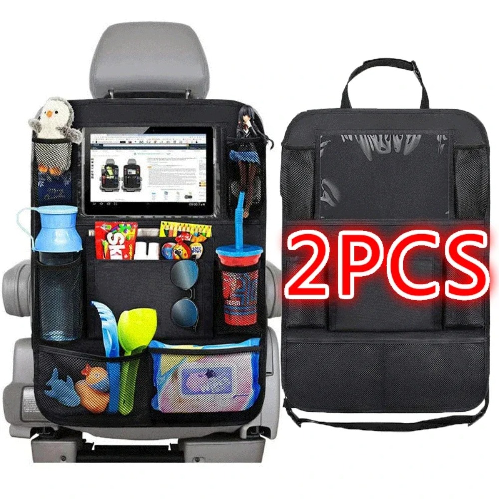 Tablet Accessories Kids - Autositz-Organizer, 9 Aufbewahrungstaschen mit Touchscreen, Tablet-Halter,
