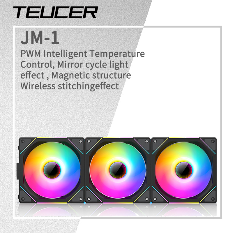 Tablet Accessories Aesthetic - TEUCER JM-1 PC-Kühlgehäuselüfter ARGB Spiegelzyklus Lichteffekt