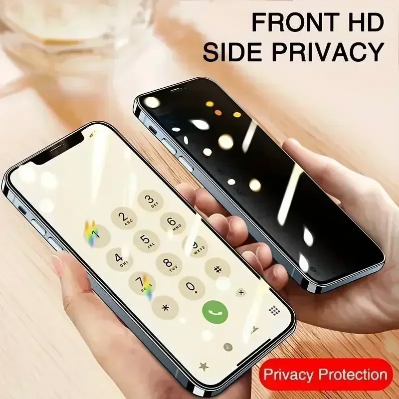 Vivo Y28 - 3 Stück Privatsphäre-Schutzfolie aus gehärtetem Glas