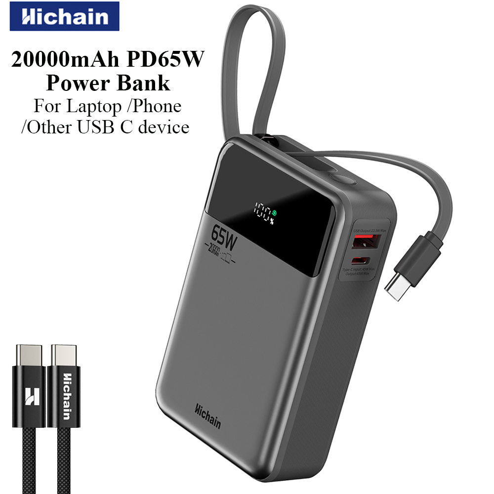 Wired Earphone Lightning - Hichain PD65W Powerbank 20000mAh mit integriertem